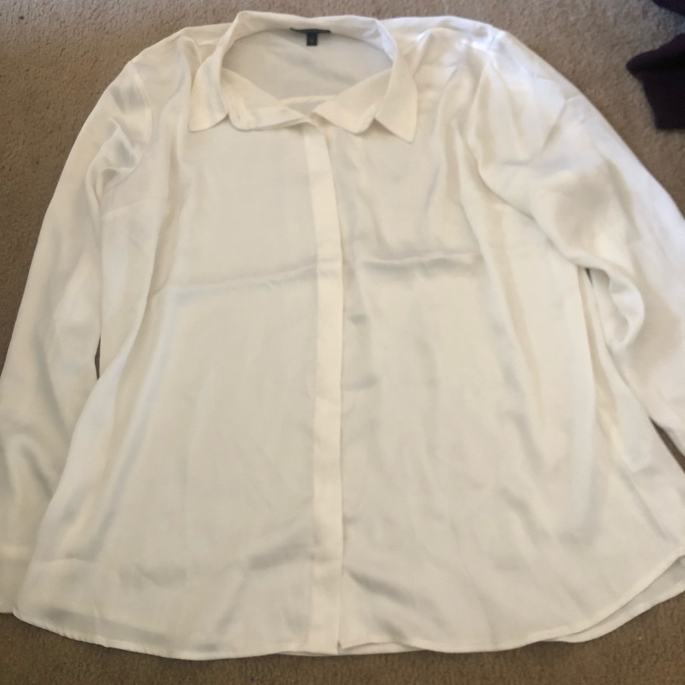 Express silk button down